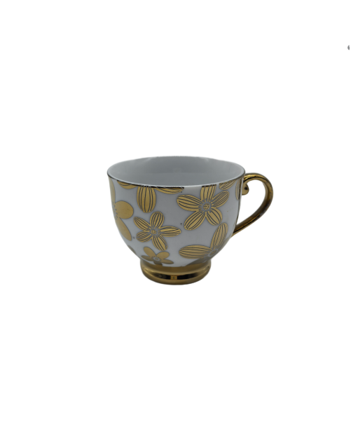 Gold Flower Porcelain Tea Cup,Coffee Cup With Gold Rim