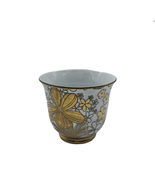 Gold Flower Porcelain Tea Cup,Coffee Cup With Gold Rim