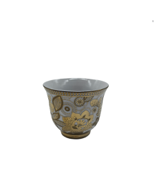 Gold Flower Porcelain Tea Cup,Coffee Cup With Gold Rim