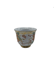 Peony Porcelain Tea Cup,Coffee Cup With Gold Rim