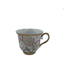 Vine Porcelain Tea Cup,Coffee Cup With Gold Rim