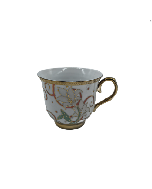 Vine Porcelain Tea Cup,Coffee Cup With Gold Rim