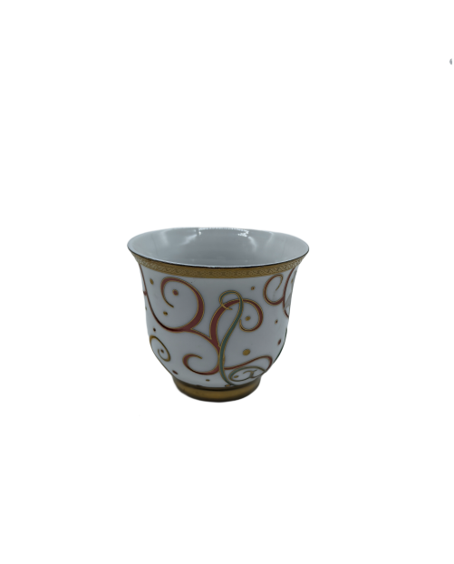 Vine Porcelain Tea Cup,Coffee Cup With Gold Rim
