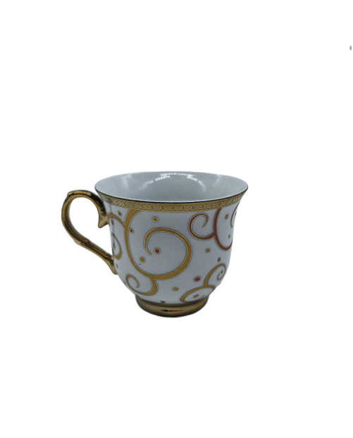 Vine Porcelain Tea Cup,Coffee Cup With Gold Rim