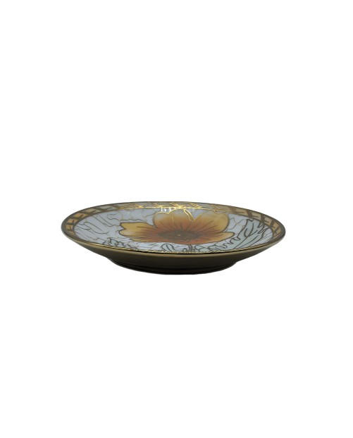 Sunflower Porcelain Saucer With Gold Rim,Plate For TeaCups