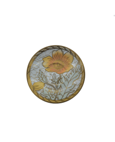 Sunflower Porcelain Saucer With Gold Rim,Plate For TeaCups
