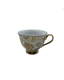 Garden Insect Porcelain Tea Cup,Coffee Cup With Gold Rim