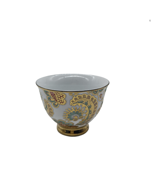 Garden Insect Porcelain Tea Cup,Coffee Cup With Gold Rim