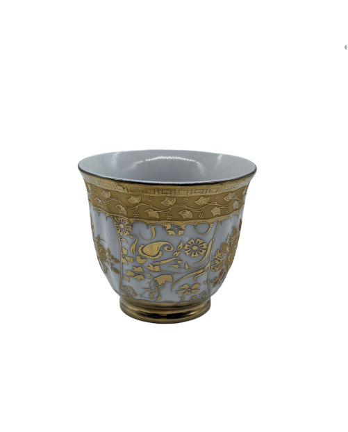 Court Style Porcelain Tea Cup,Coffee Cup With Gold Rim