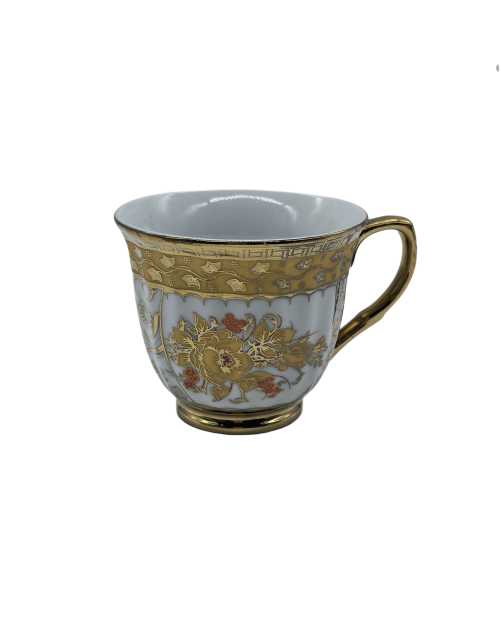 Court Style Porcelain Tea Cup,Coffee Cup With Gold Rim