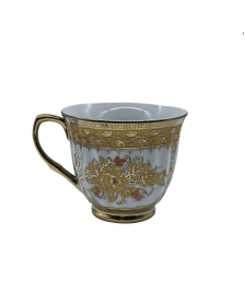 Court Style Porcelain Tea Cup,Coffee Cup With Gold Rim
