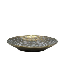 Porcelain Saucer With Flora Embossed Design,Plate For TeaCups