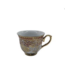 Vintage Flora Porcelain Tea Cup,Coffee Cup With Gold Rim