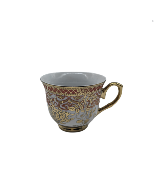 Vintage Flora Porcelain Tea Cup,Coffee Cup With Gold Rim