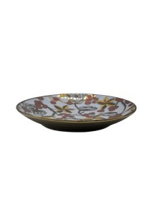 Flower And Fruit Porcelain Saucer With Gold Rim,Plate For TeaCups