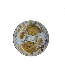 Gold Rose Porcelain Saucer With Gold Rim,Plate For TeaCups