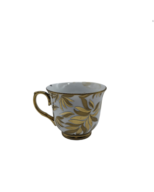 Gold Leaf  Porcelain Tea Cup,Coffee Cup With Gold Rim
