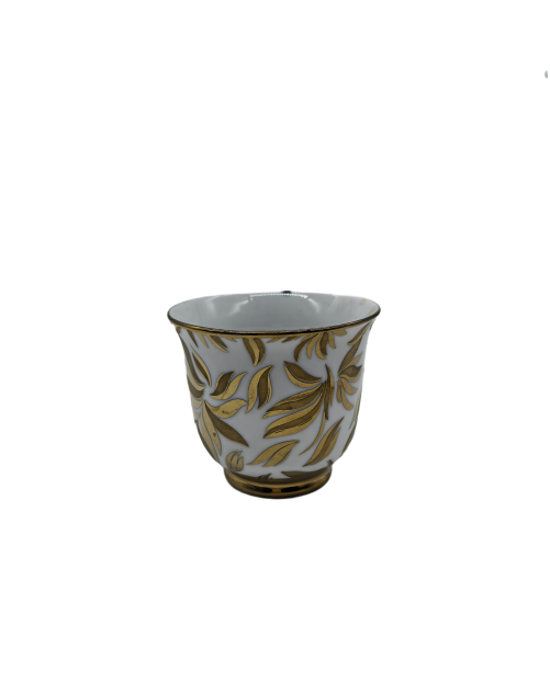 Gold Leaf  Porcelain Tea Cup,Coffee Cup With Gold Rim