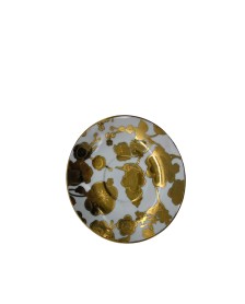 Gold Flora Porcelain Saucer With Gold Rim,Plate For TeaCups