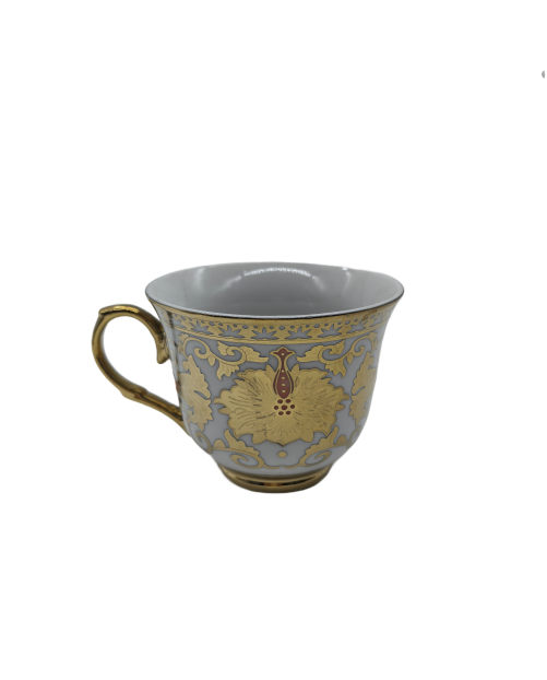 Gold Vine Porcelain Tea Cup,Coffee Cup With Gold Rim