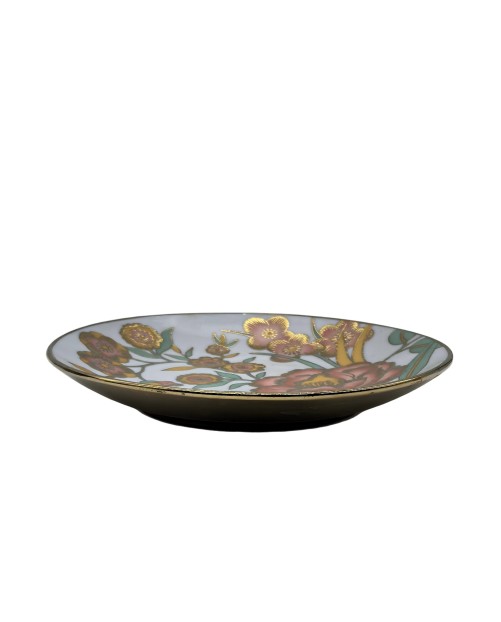 Gold Porcelain Tea Cup And Saucer Set,Peony Coffee Cup With Gold Rim