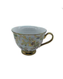 Elegant Porcelain Tea Cup,Coffee Cup With Gold Rim
