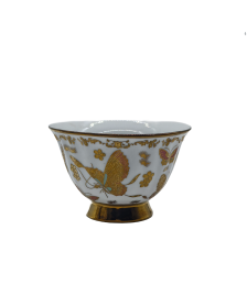 Butterfly Porcelain Tea Cup,Coffee Cup With Gold Rim