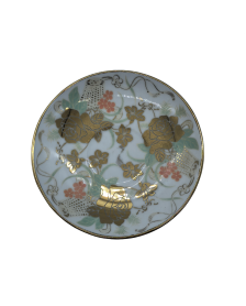 Gold Rose Porcelain Saucer With Gold Rim,Plate For TeaCups