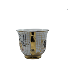 Flower And Chick Porcelain Tea Cup,Coffee Cup With Gold Rim