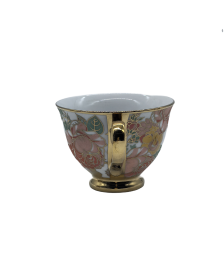 Vintage Flora Porcelain Tea Cup,Coffee Cup With Gold Rim