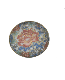 Peony Porcelain Saucer With Gold Rim,Plate For TeaCups