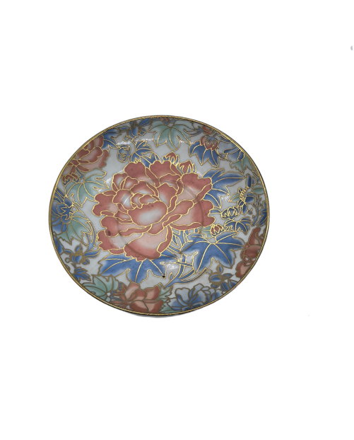 Peony Porcelain Saucer With Gold Rim,Plate For TeaCups