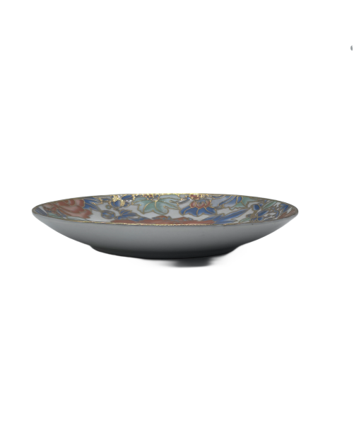 Peony Porcelain Saucer With Gold Rim,Plate For TeaCups