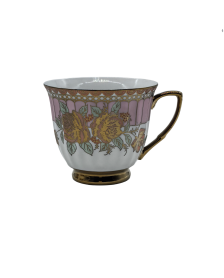 Court Style Porcelain Tea Cup,Coffee Cup With Gold Rim