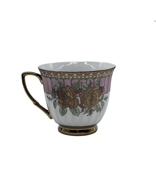 Court Style Porcelain Tea Cup,Coffee Cup With Gold Rim
