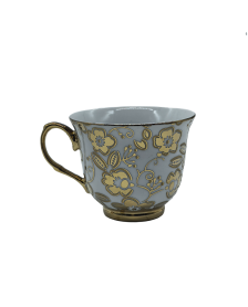 Gold Flower Porcelain Tea Cup,Coffee Cup With Gold Rim