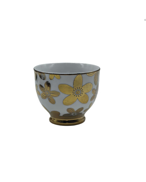 Gold Flower Porcelain Tea Cup,Coffee Cup With Gold Rim