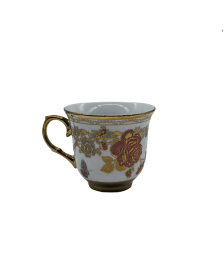 Red Rose Porcelain Tea Cup,Coffee Cup With Gold Rim