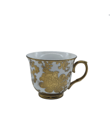 Court Style Porcelain Tea Cup,Coffee Cup With Gold Rim