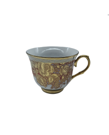 Vintage Flora Porcelain Tea Cup,Coffee Cup With Gold Rim